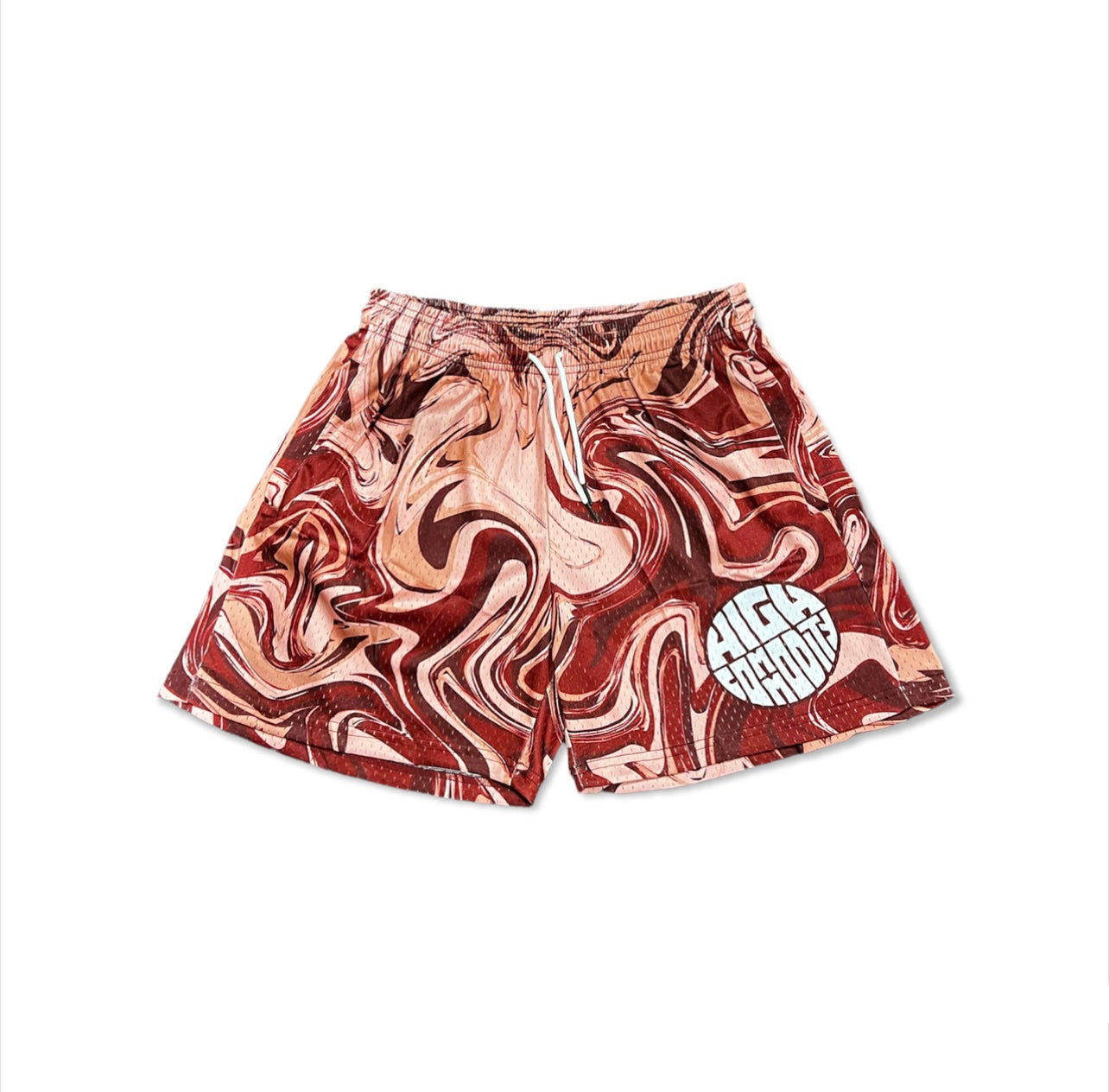 Red Wavy Shorts