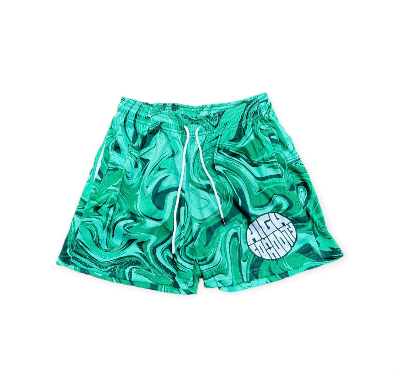 Green Wavy Shorts