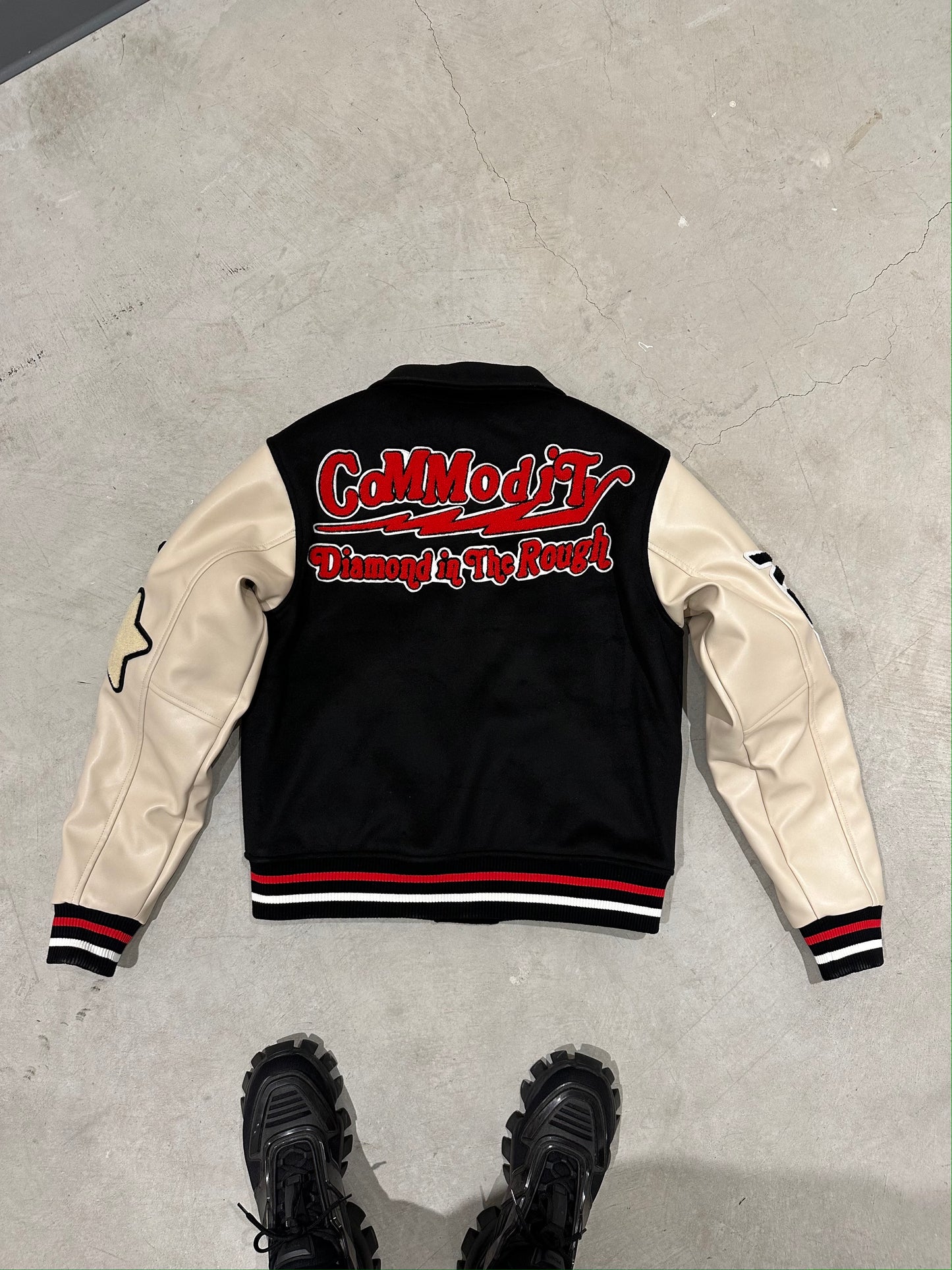 D.I.T.R Black Varsity Jacket