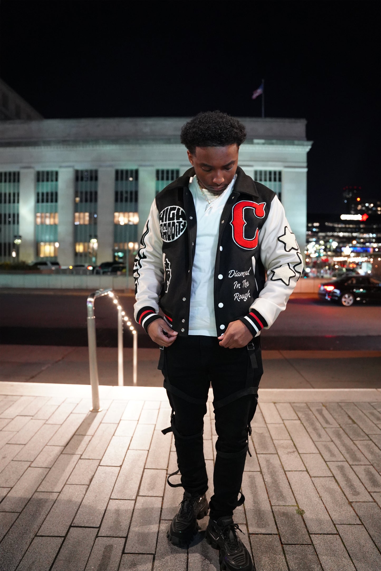 D.I.T.R Black Varsity Jacket