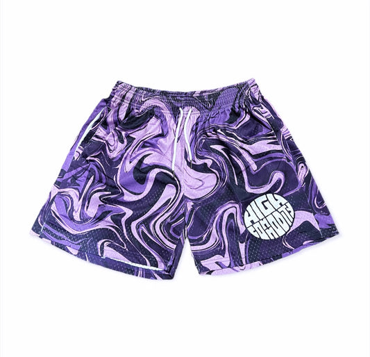 Purple Wavy Shorts